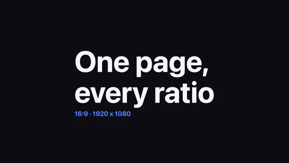 The test page at 16:9: two lines of text and the label 16:9 · 1920 x 1080