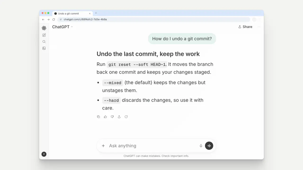 AI stream response: final frame of the product UI animation