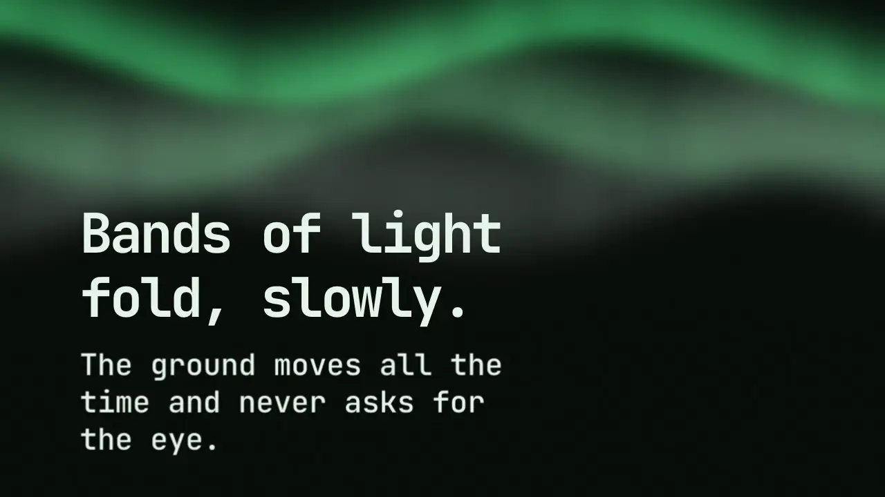 Aurora drift: final frame of the background animation