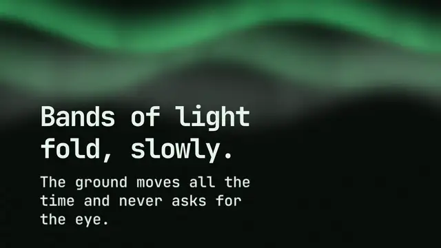 Aurora drift: final frame of the background animation