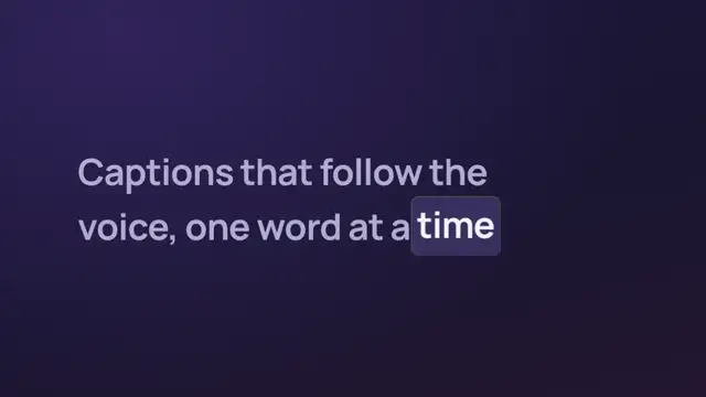 Caption karaoke: final frame of the text reveal animation