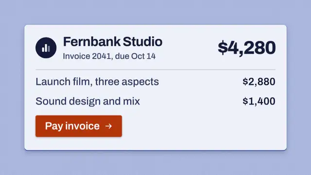 Card assemble: final frame of the product UI animation