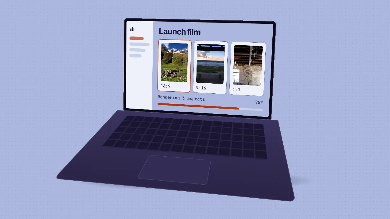 Device tilt stage: final frame of the product UI animation