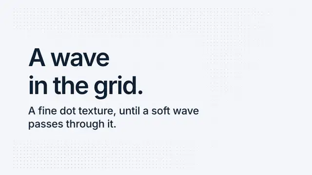 Dot grid wave: final frame of the background animation