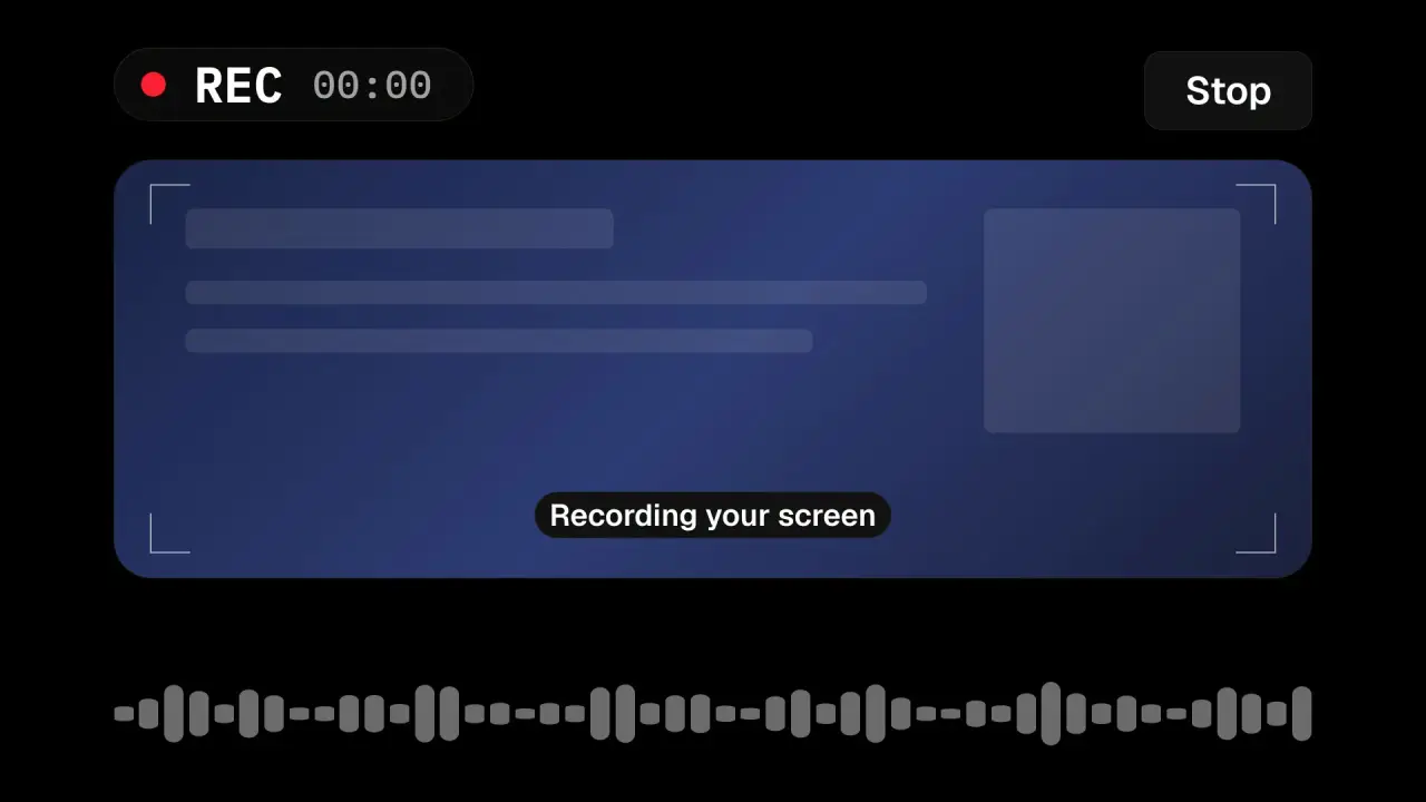 Glow record: final frame of the transition animation