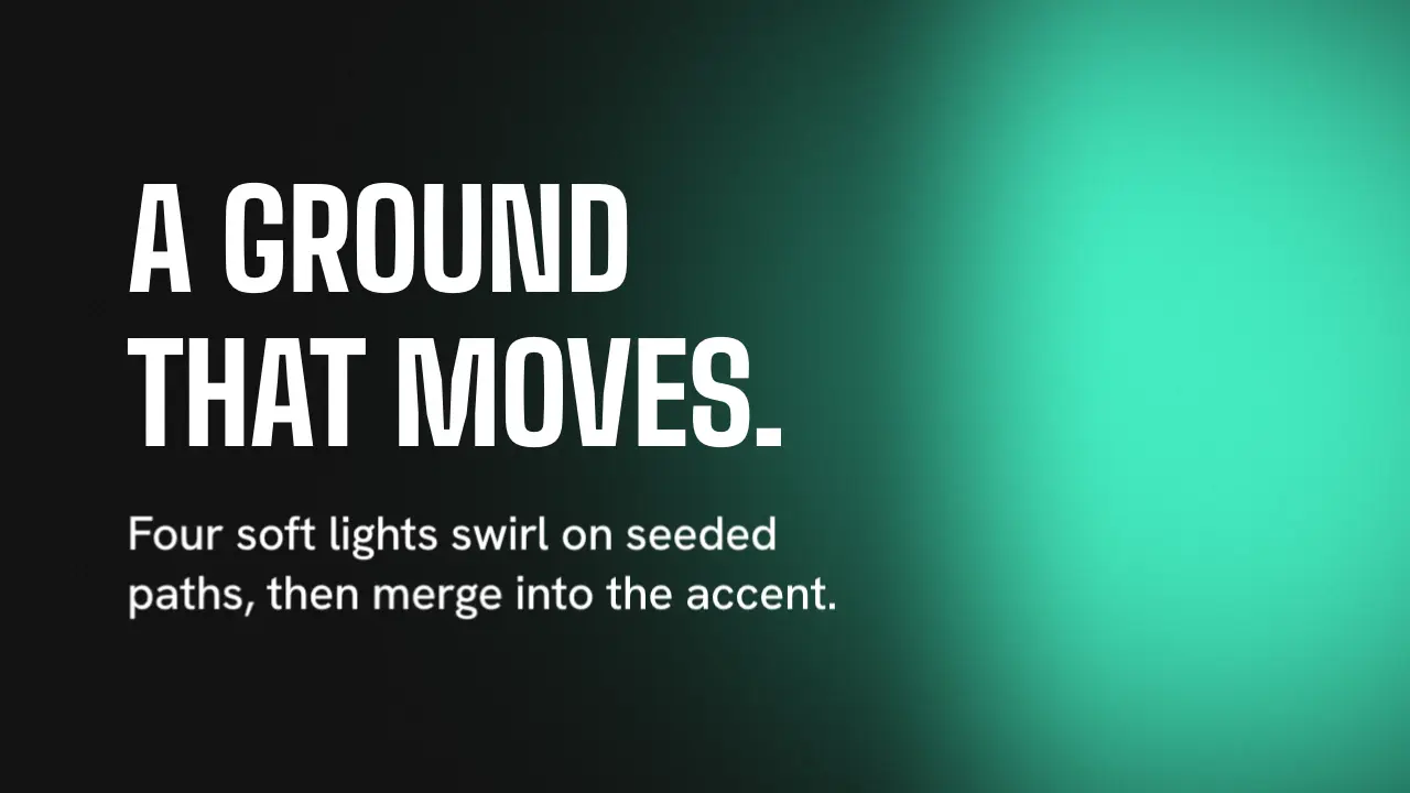 Gradient mesh field: final frame of the camera move animation