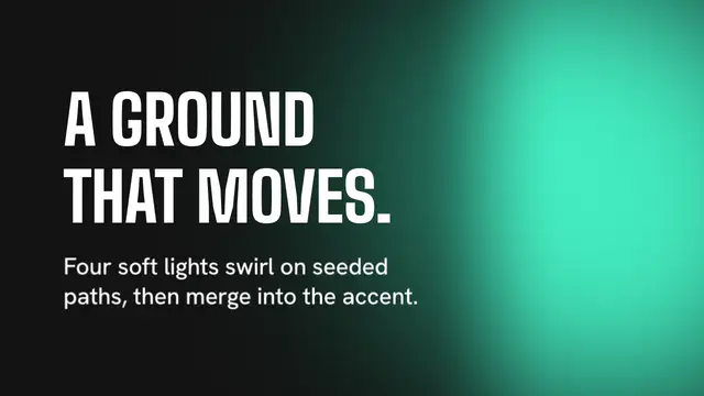 Gradient mesh field: final frame of the camera move animation