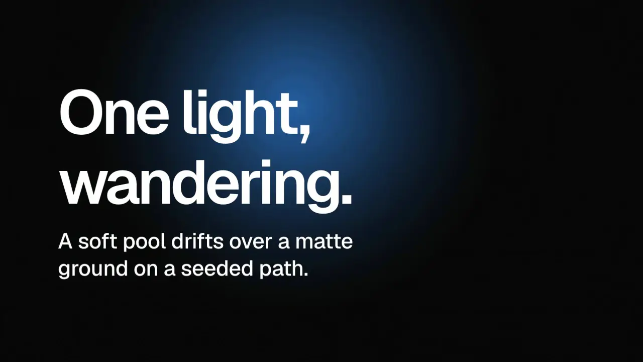 Light pool: final frame of the background animation