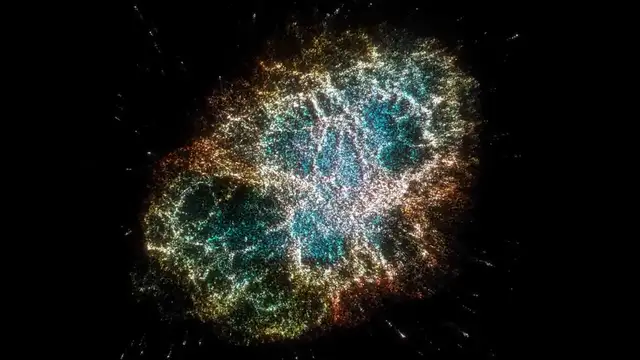 Photo particles: final frame of the background animation