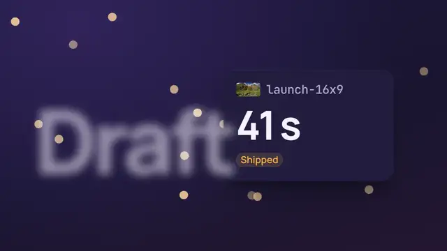 Rack focus: final frame of the camera move animation
