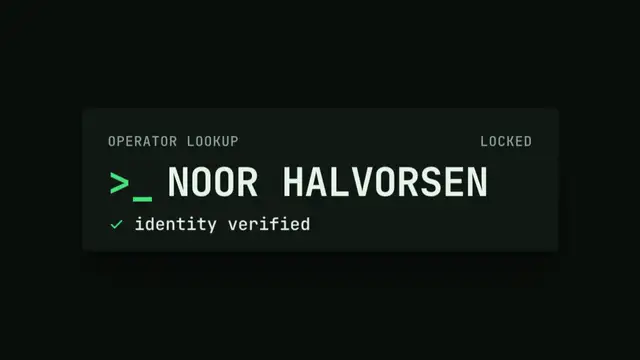 Text scramble decode: final frame of the text reveal animation