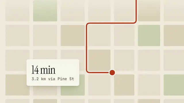 Underline road: final frame of the transition animation